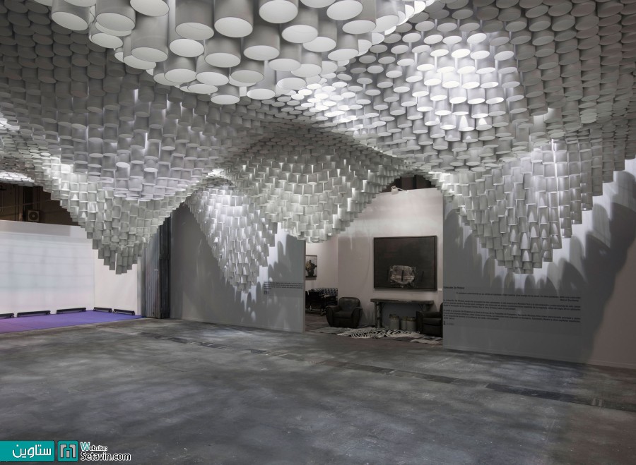 ARCO Madrid展会纸质波浪形天花板设计丨西班牙马德里丨Cristina Parreño Architecture与MIT团队-16