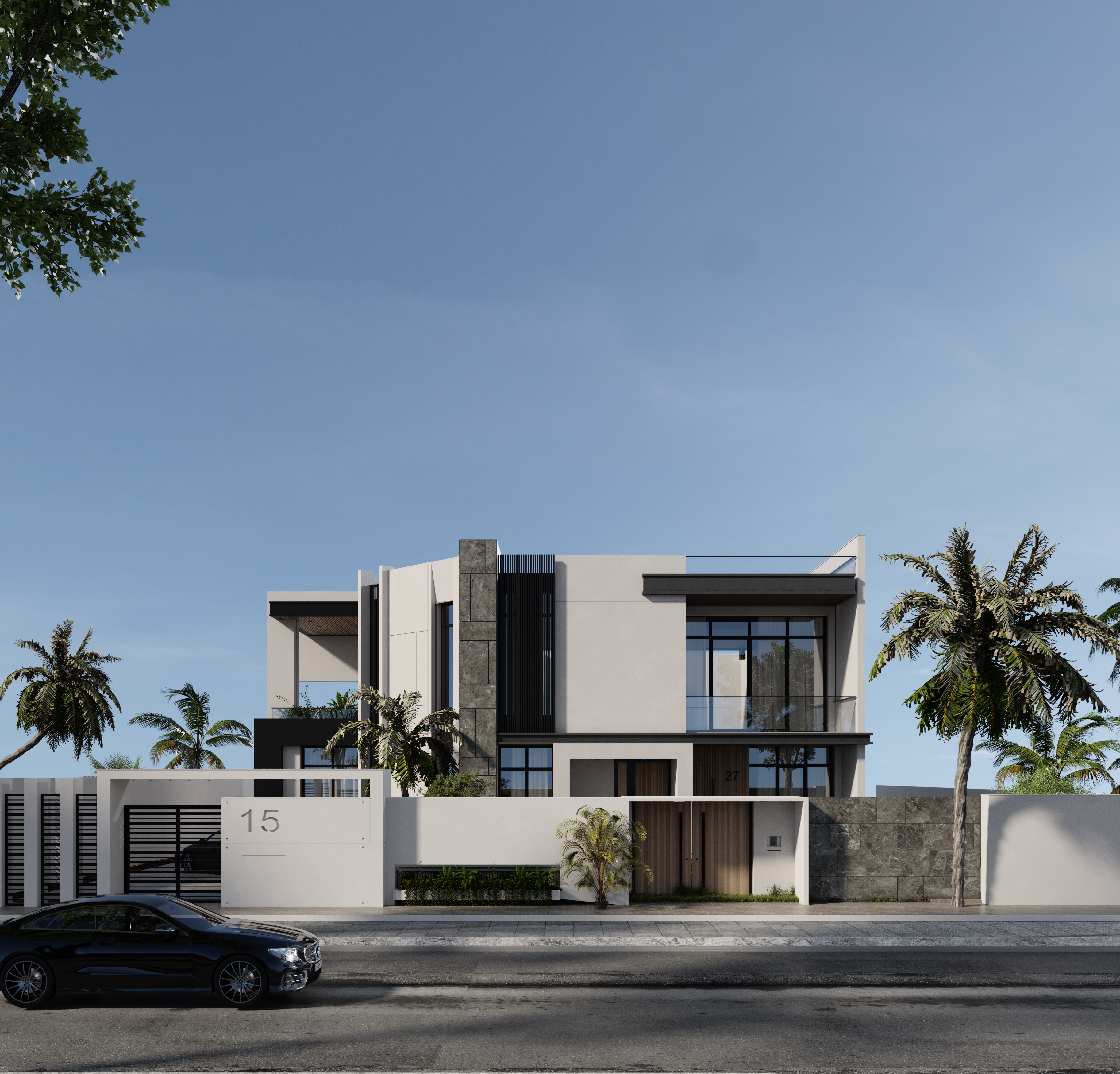 迪拜别墅外观设计丨阿联酋迪拜-1