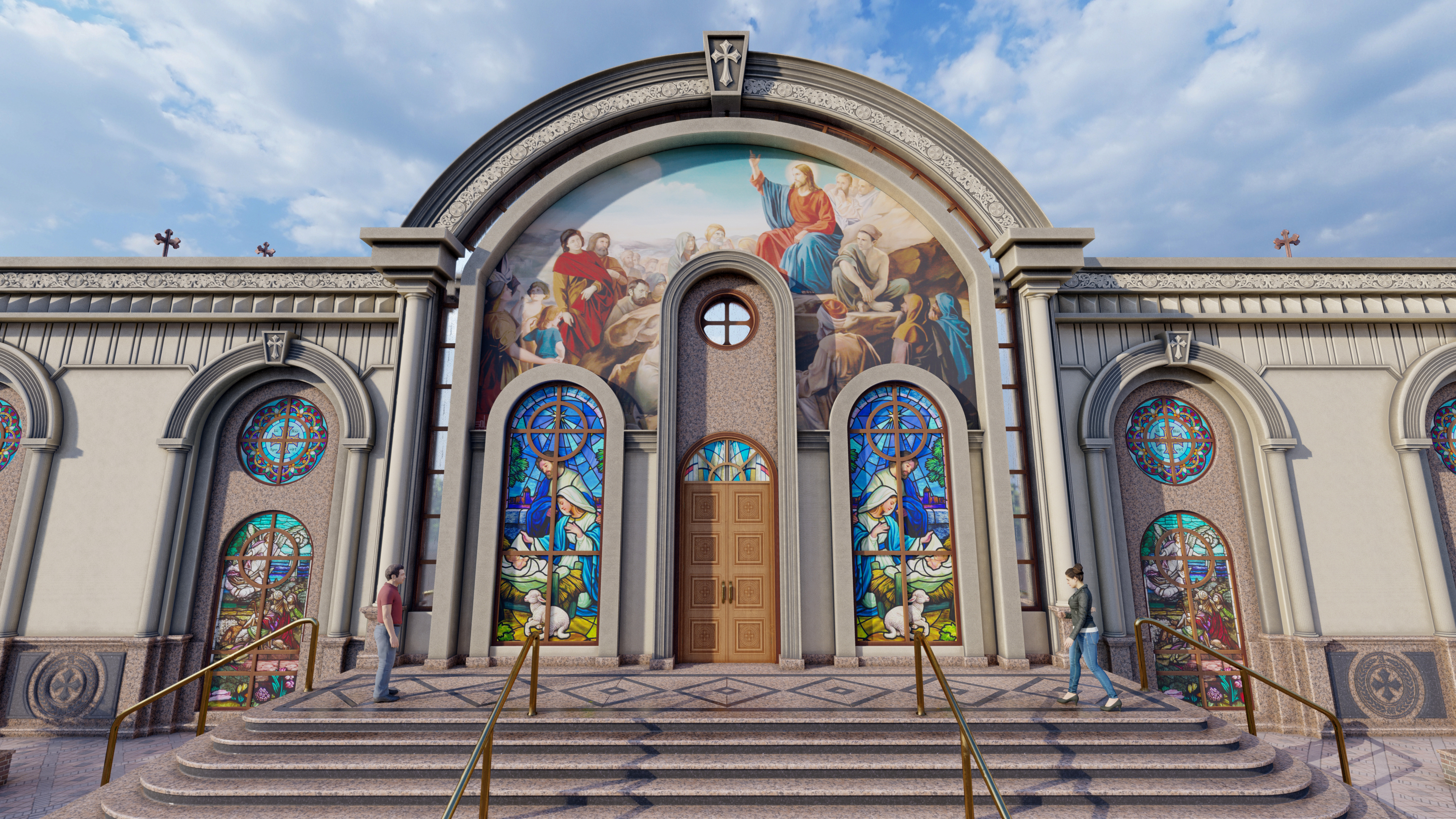 教堂外部计算机生成图像丨埃及开罗丨Youhanna Samy-7