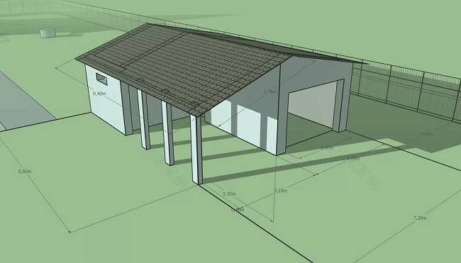 车库与杂物间组合建筑项目-27