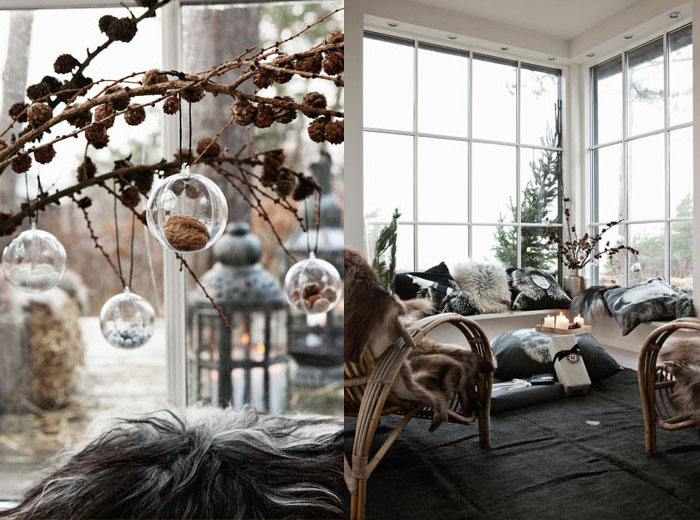 14 Gorgeous Scandinavian Living Rooms Dressed For Christmas-2