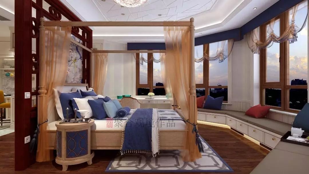 星河盛世优雅欧中式空间设计-14