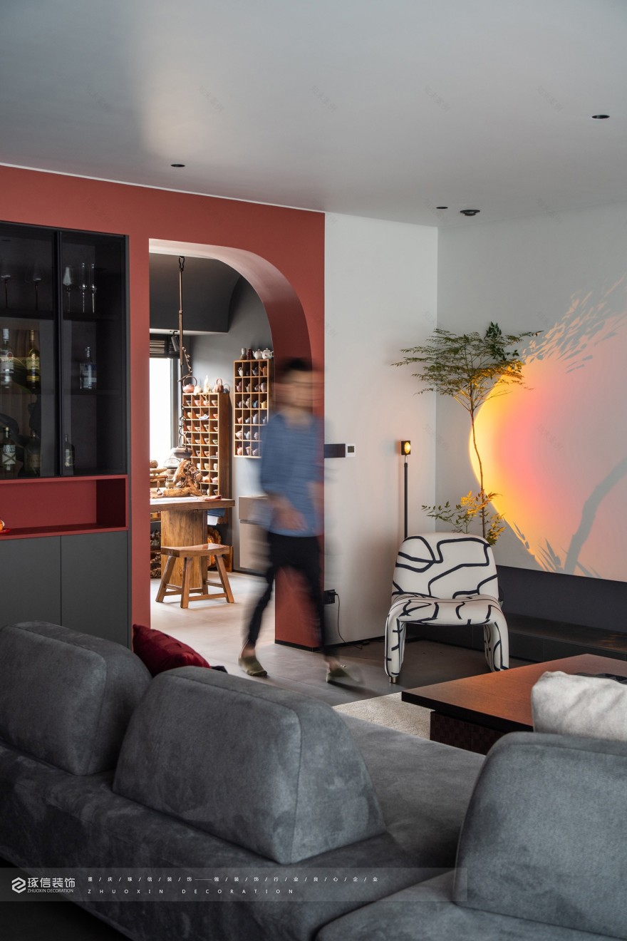 120 平现代风,黑红 cp 档丨琢信装饰-13
