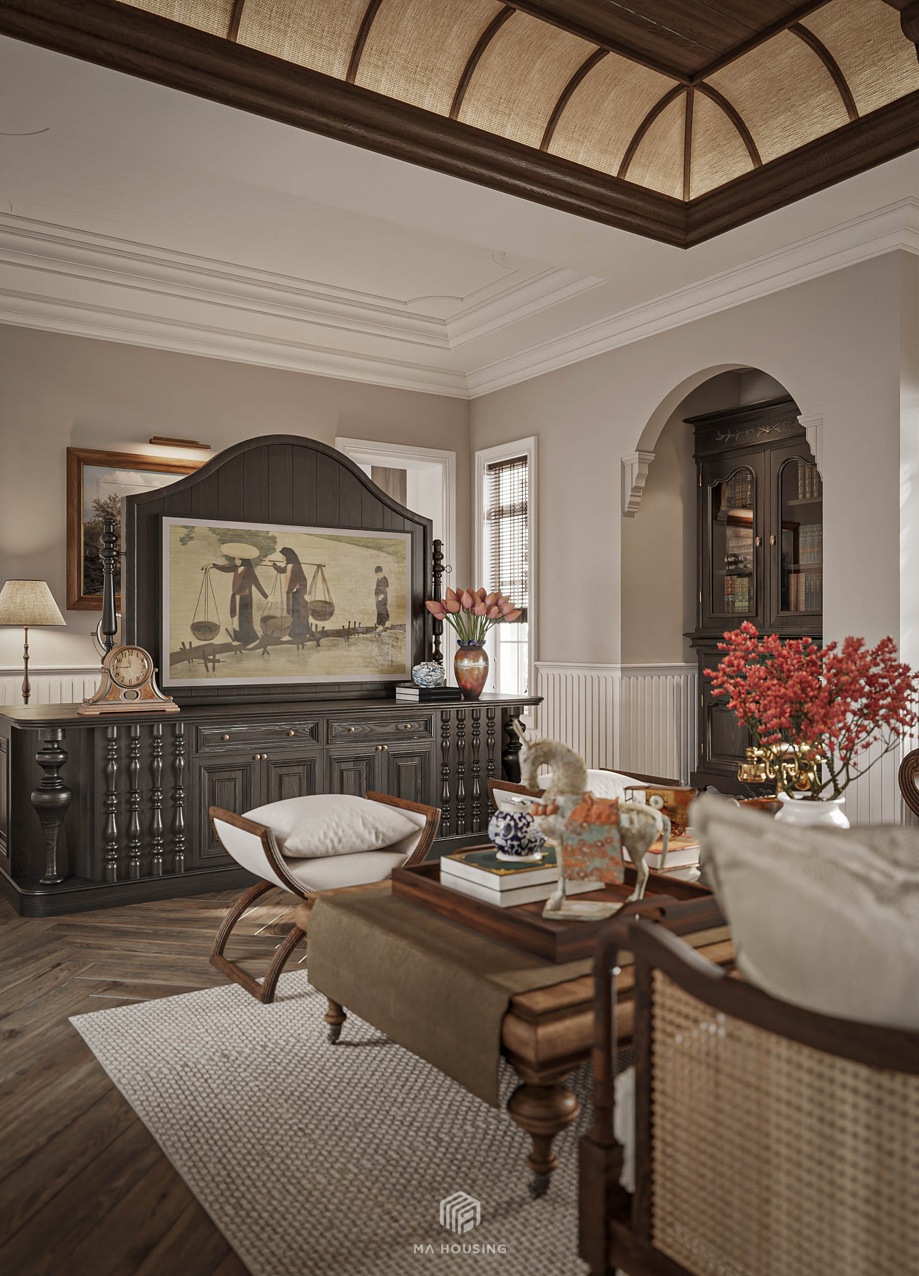 NGUYEN GIA THIEU 别墅主卧室 2丨越南河内丨MA housing-14