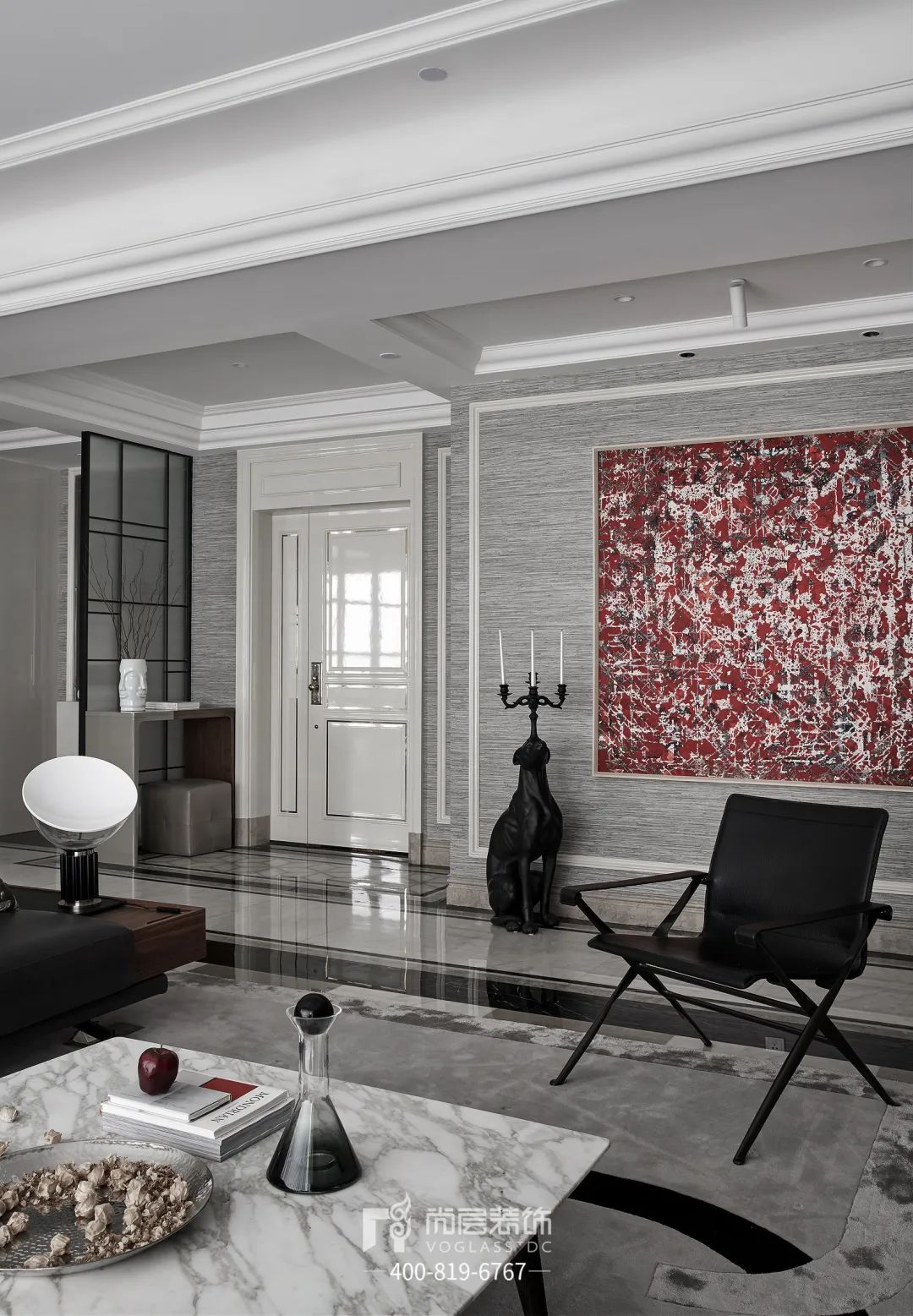 杭州450㎡黑金质感别墅装修，格调满满，都市精英男女标配！-5