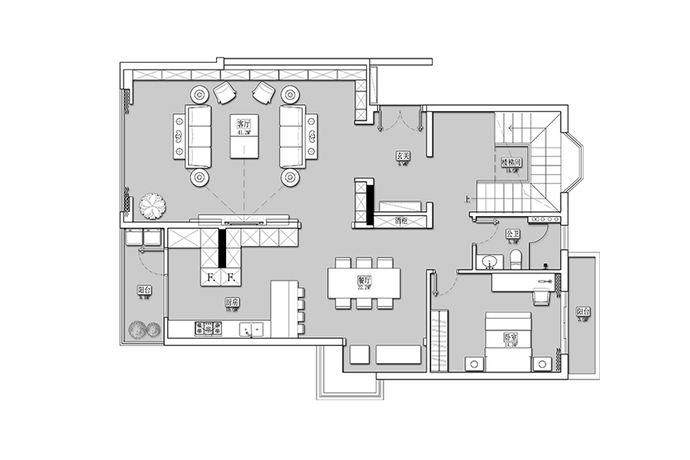 绿色下的安然——复式住宅改造  GDA观在设计-15