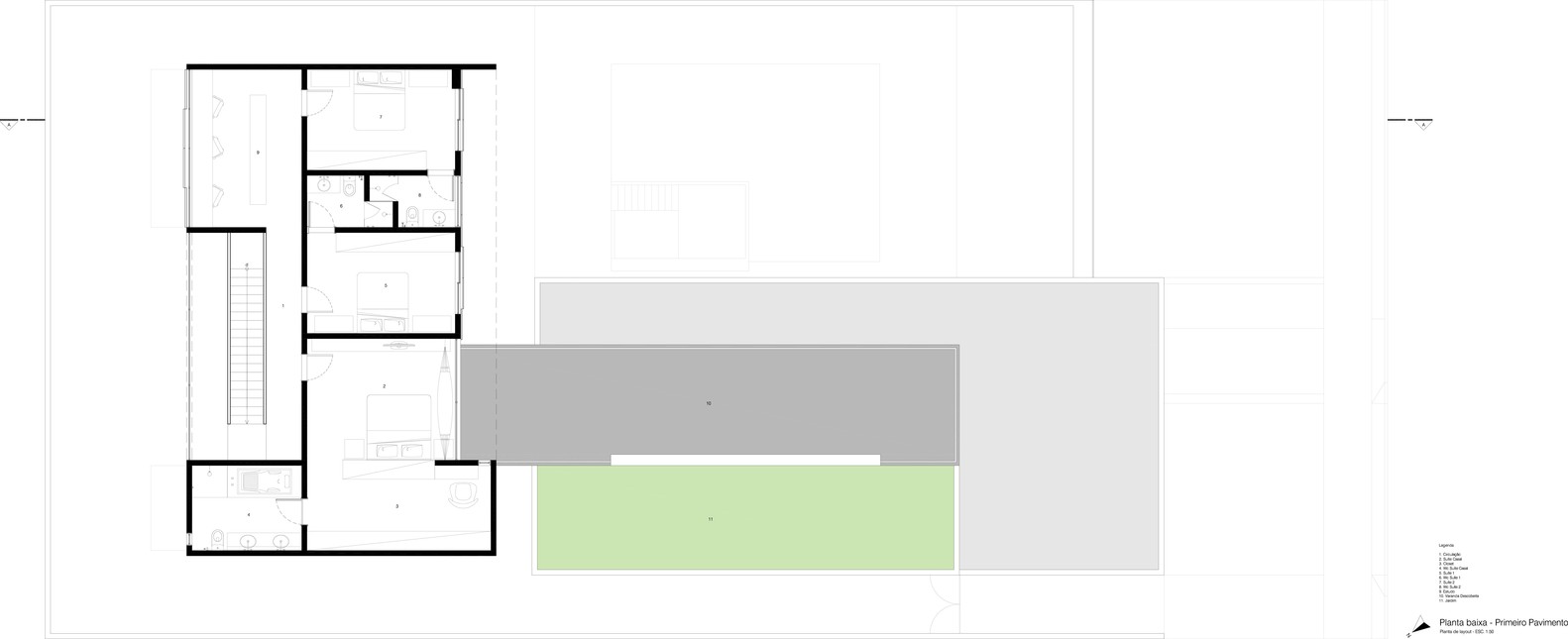 巴西利亚简约住宅,铝制框架大玻璃板创造美食空间-39
