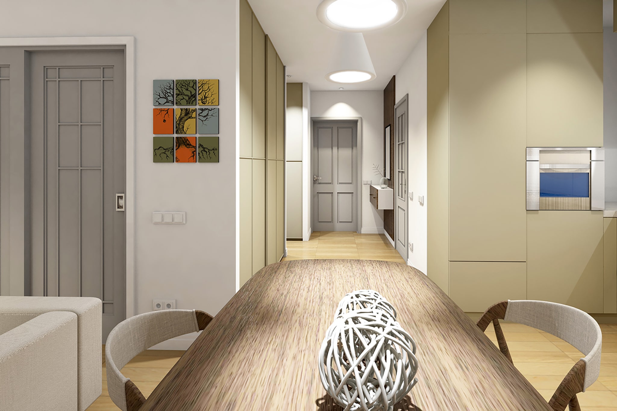 Scandinanavian interior in beige-4