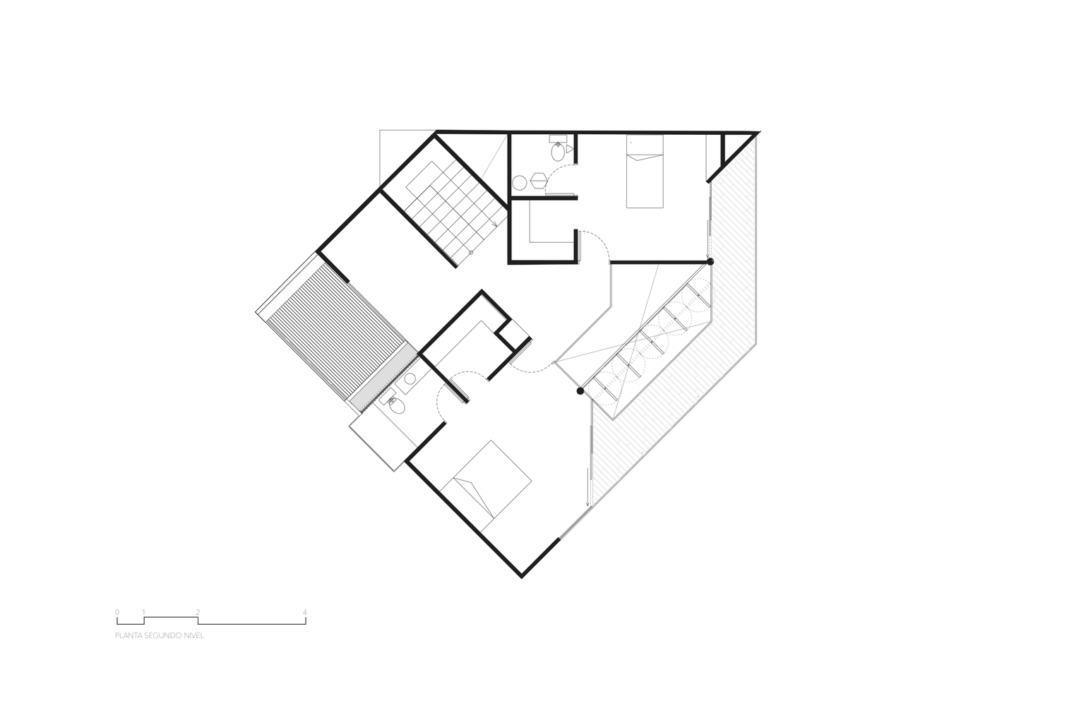 中央之屋 · 融入城市景观的简约现代住宅-41