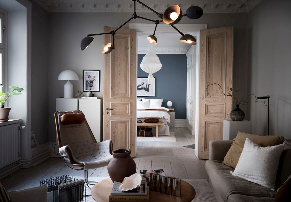 哥德堡原木门与现代风格公寓设计-4