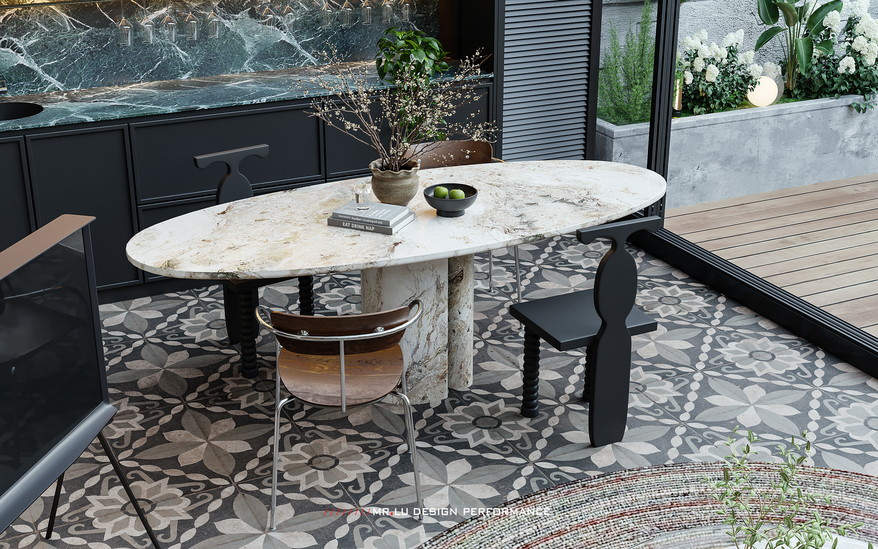 40㎡现代复古风格效果图表现-3