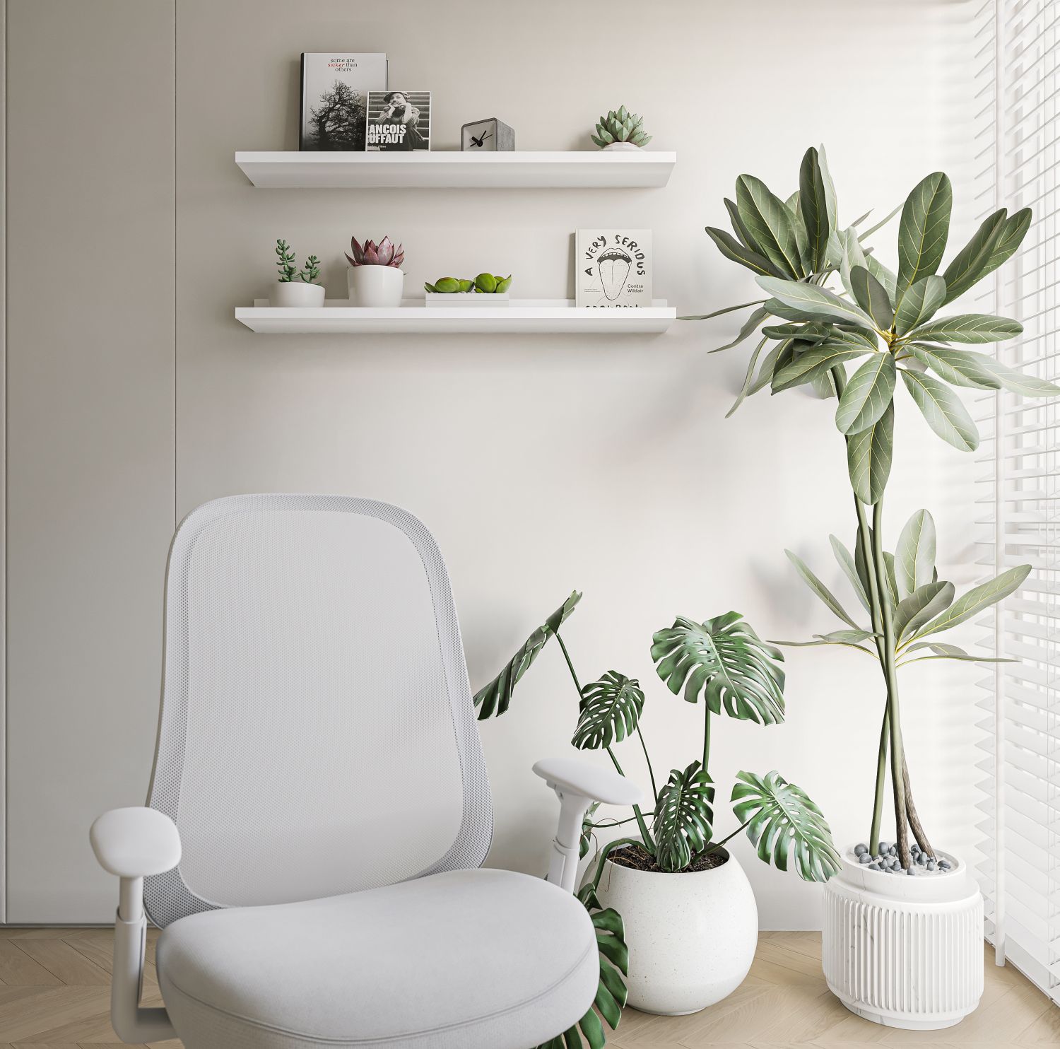 奶油色包豪斯小宅设计-15