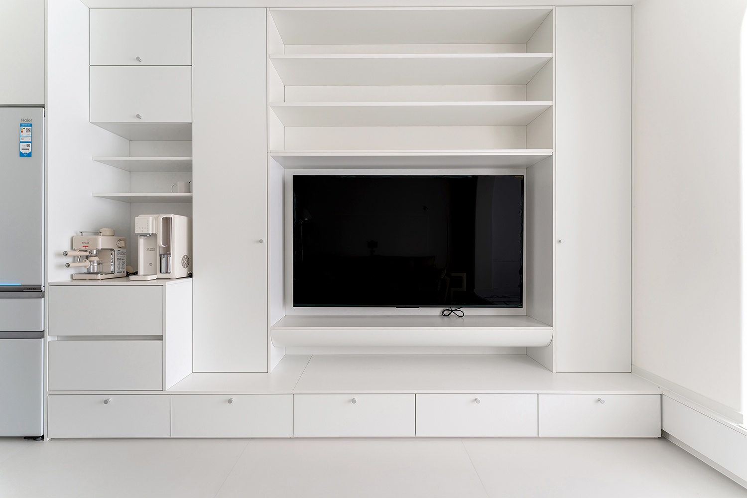 理想的奶油风,构建气质满满的未来四口之家丨中国北京丨久栖设计-11