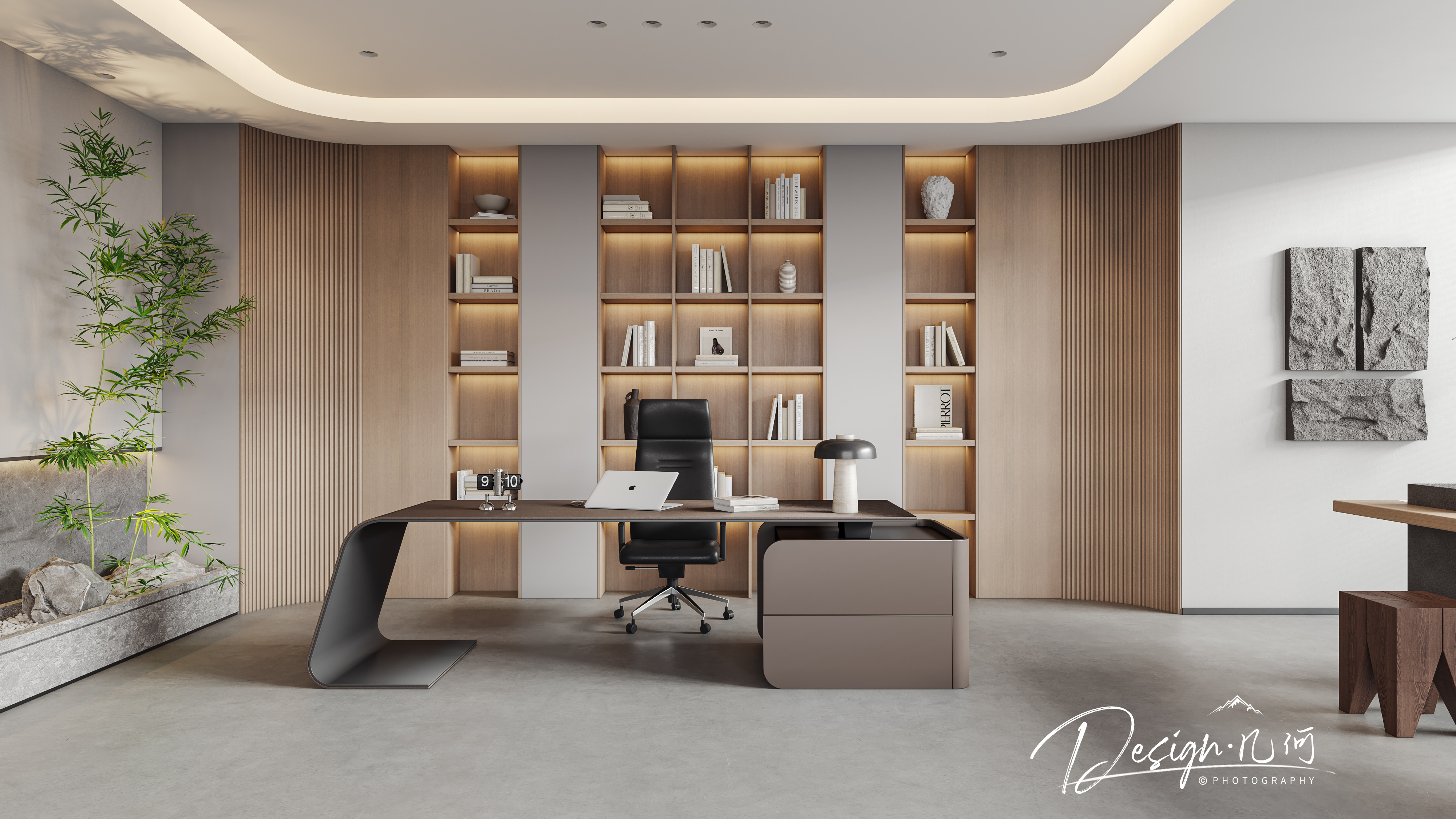 几何空间视觉表现 | 工装总经理办公室-0