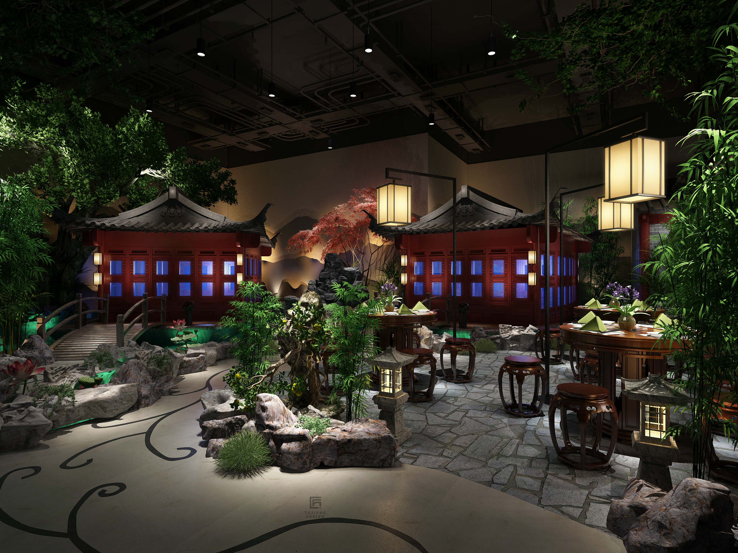 中式餐饮店设计，体会百味人生闲庭信步-3