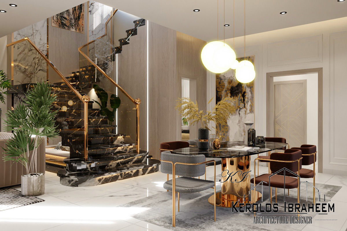 Reception Area on the Ground Floor of a Villa-6