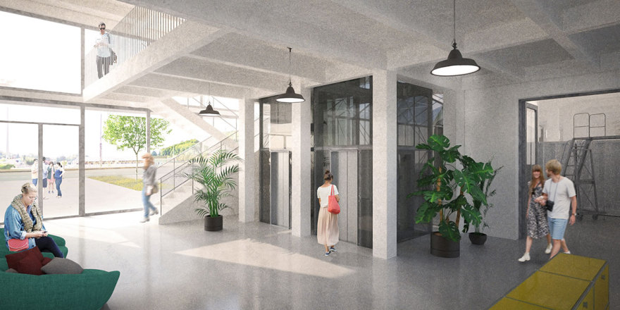 Entrepôts France tabac transformés en pépinière d'entreprises - CoCo architectureCoCo architecture-9