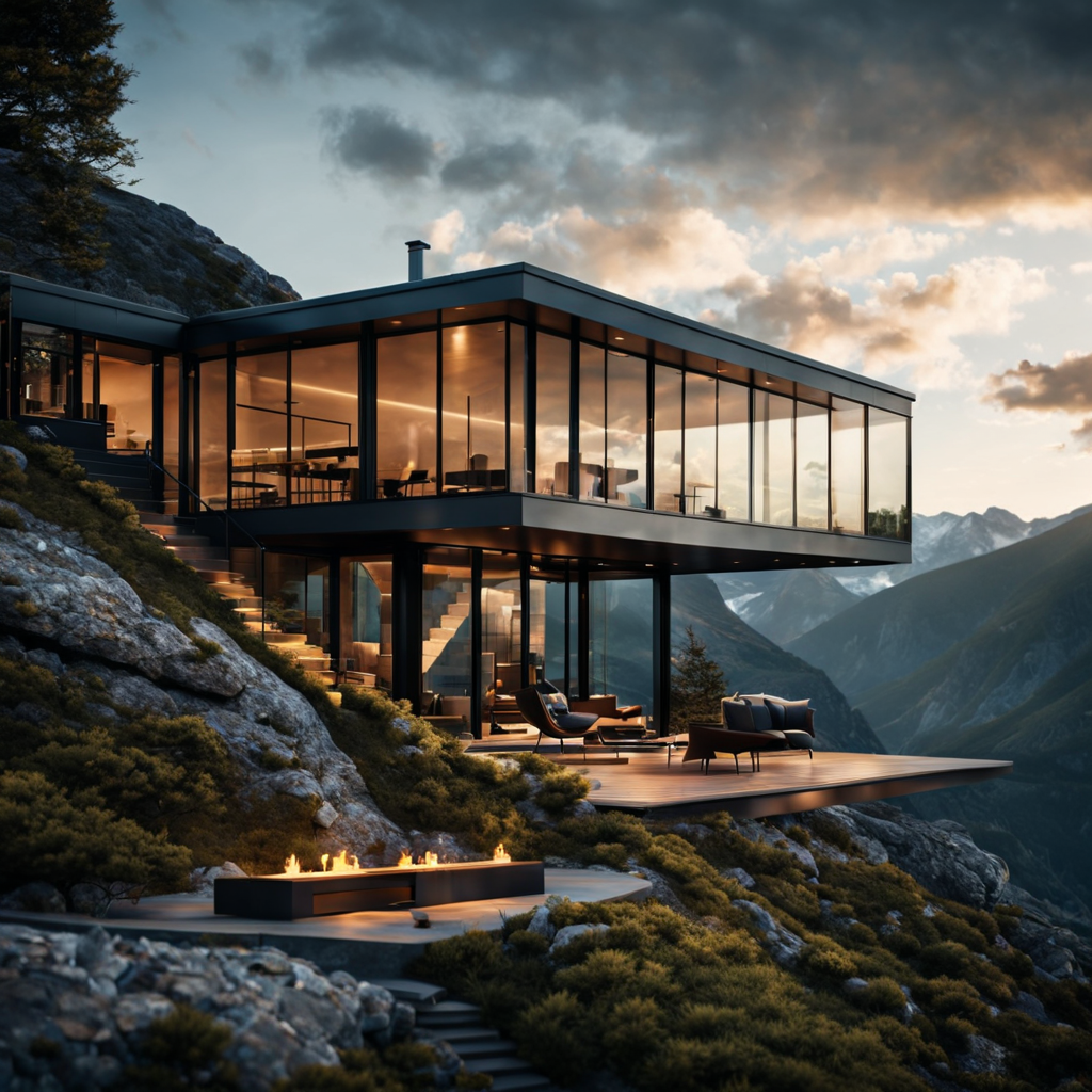 玻璃和钢结构房屋-19