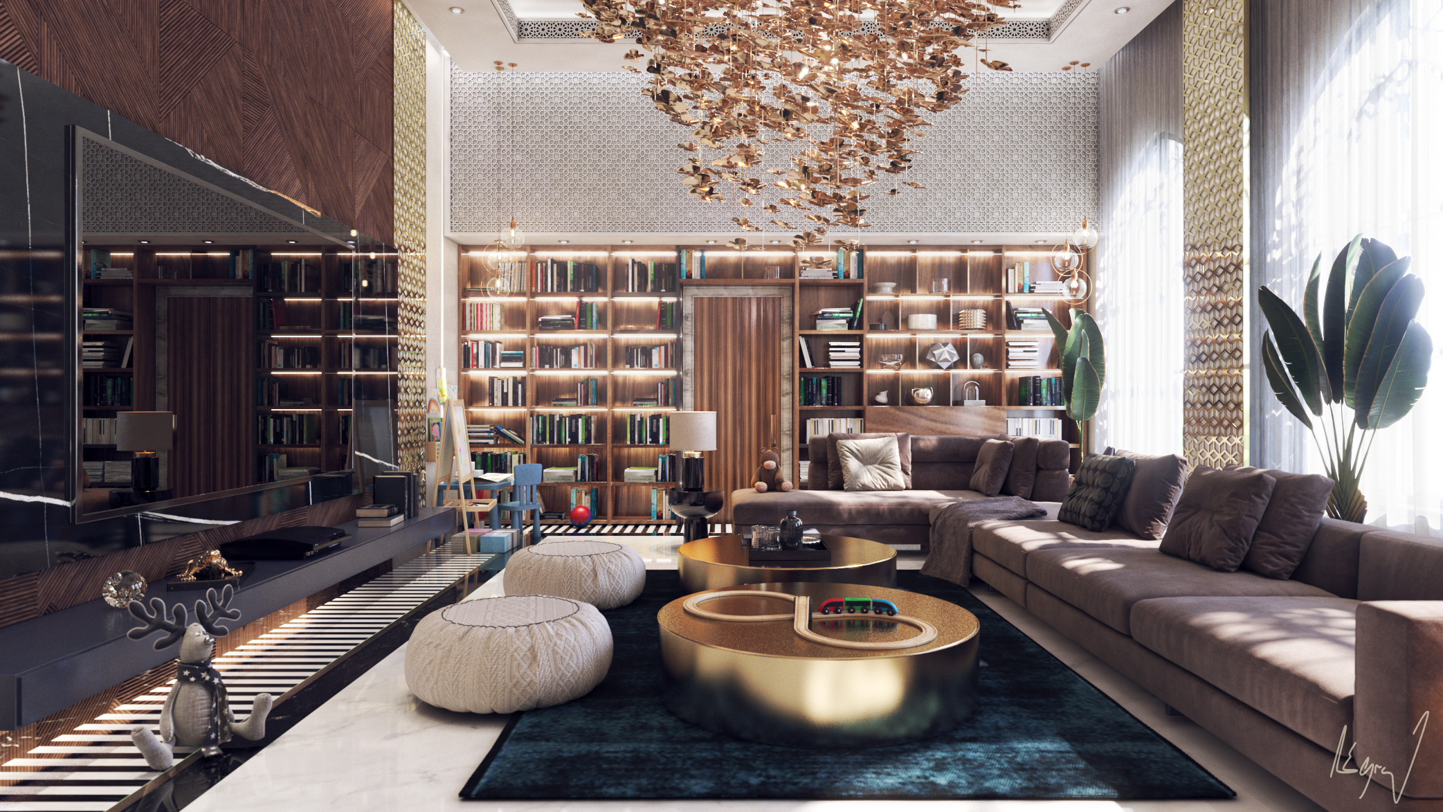 Modern Moroccan Female Majlis In Doha, Qatar-9