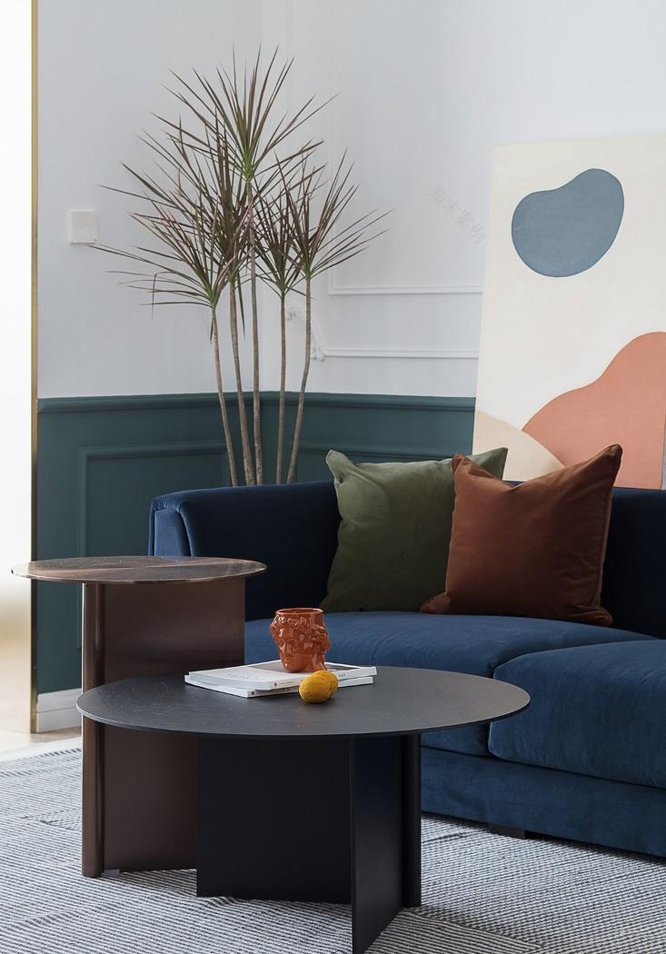 深白设计丨平层北欧风,一半骄阳一半幽蓝的冰雪季柔软时光-6