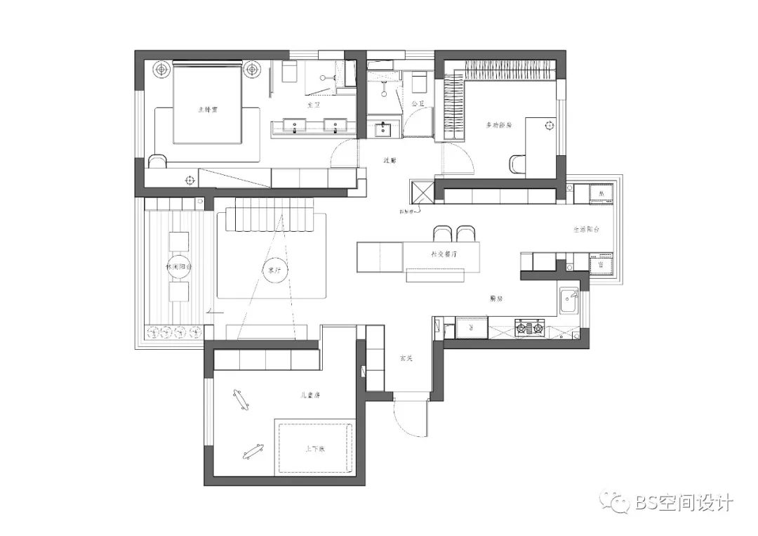 上海瑞华雅苑 110m2 现代简约之家，环形动线打造高级趣味的家-38