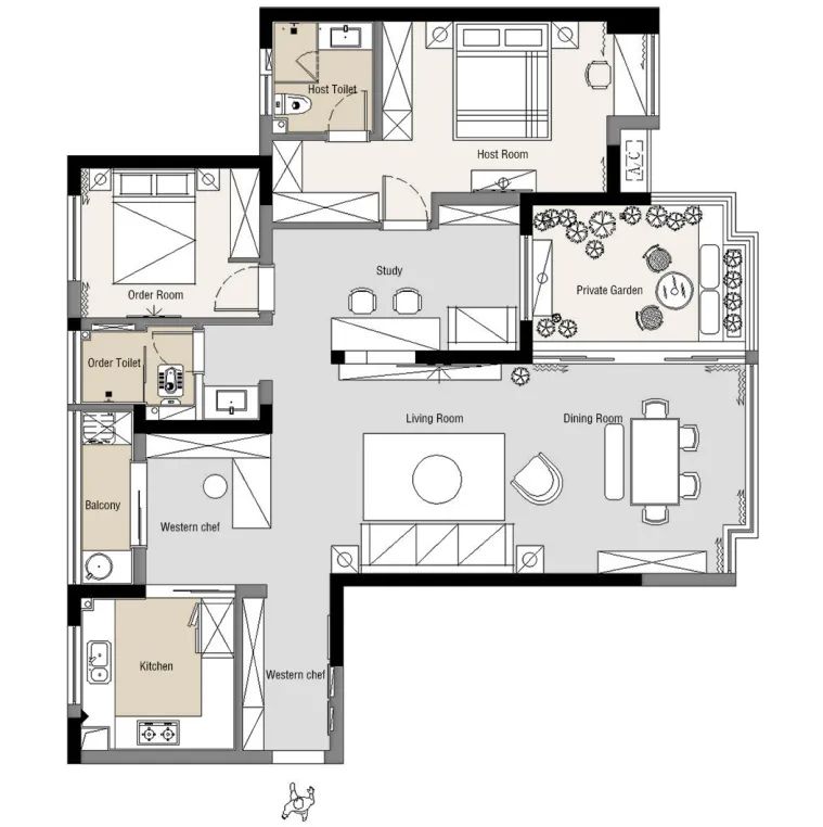 自然风三室之家设计丨中国绵阳丨喜屋设计-7