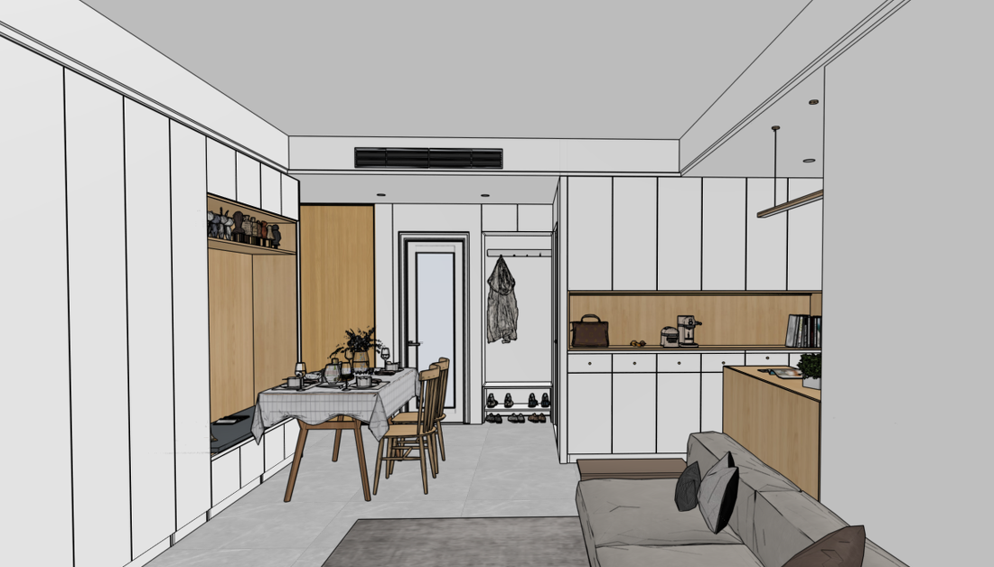 日式原木风超强收纳 140m²婚房设计-27