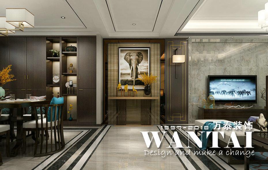 
泰安国悦府210㎡叠墅新中式风格装修 -4