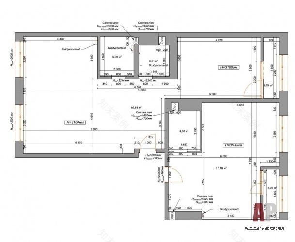 ЖК «Резиденции Сколково» 三室公寓室内设计丨Rubleva Design(设计师 Мария Рублева)-43