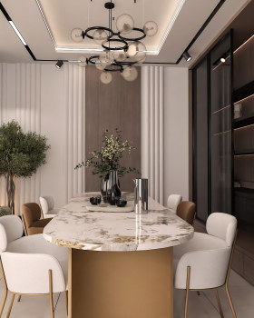 Modern interior design for a living room