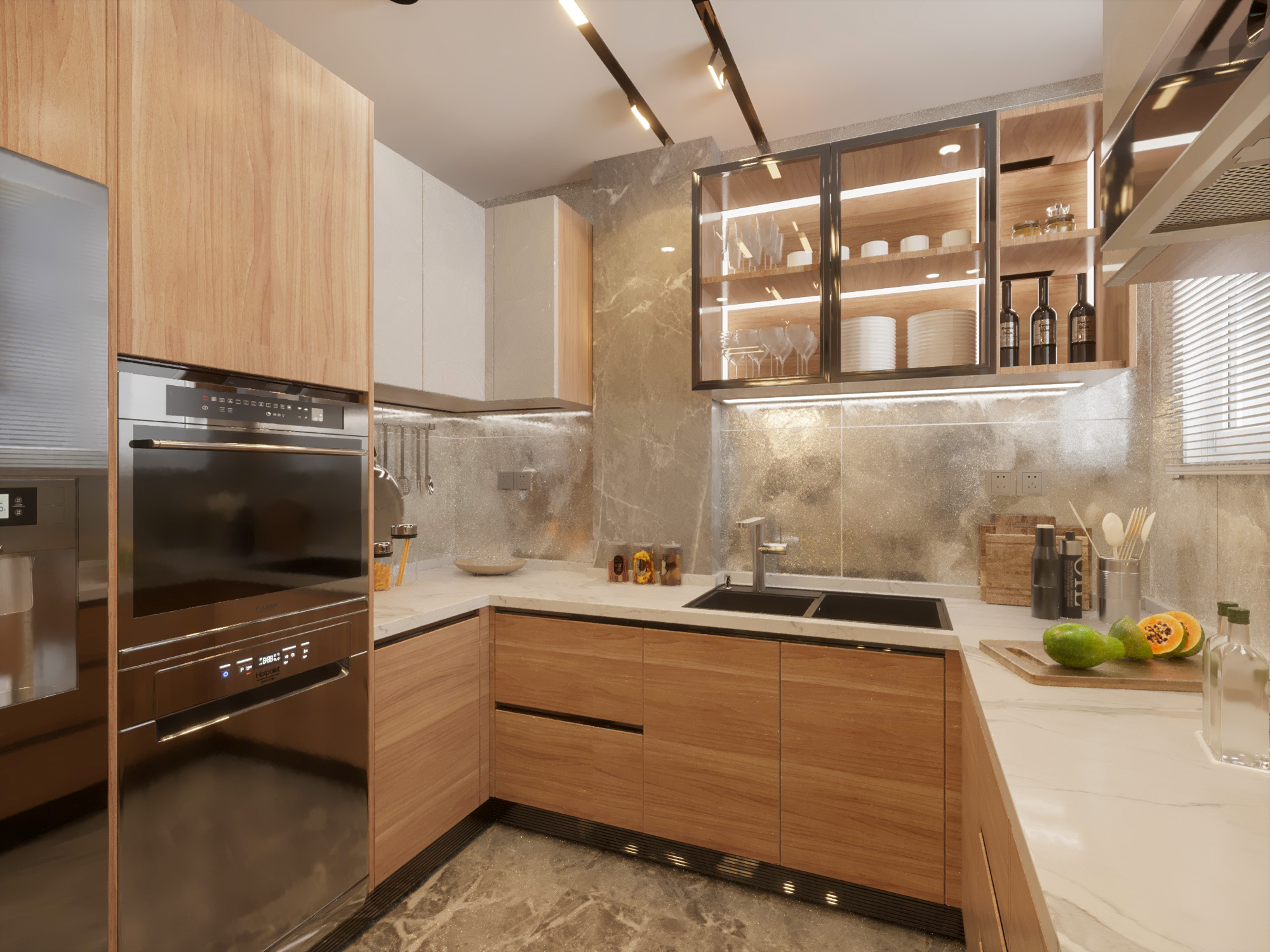 Apartment Kitchen Modern-5