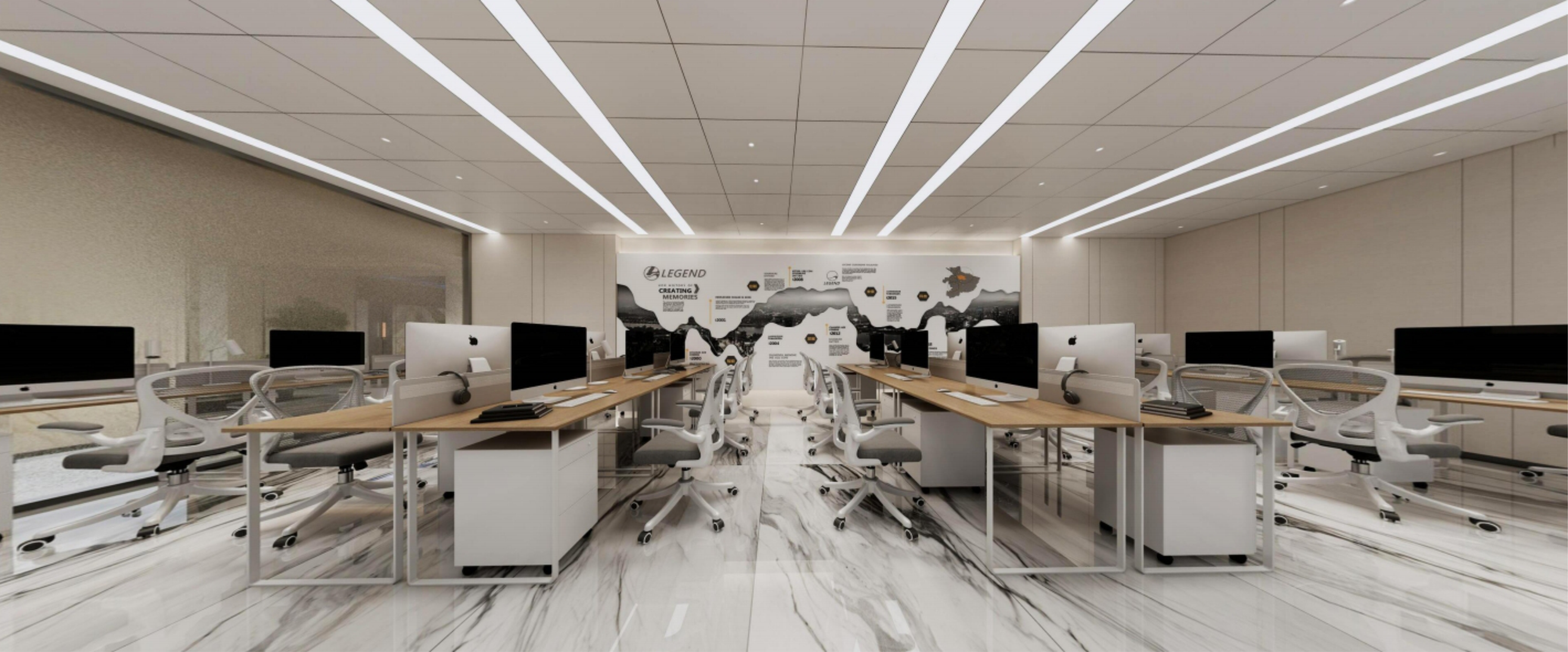 写字楼办公空间装修效果图-2