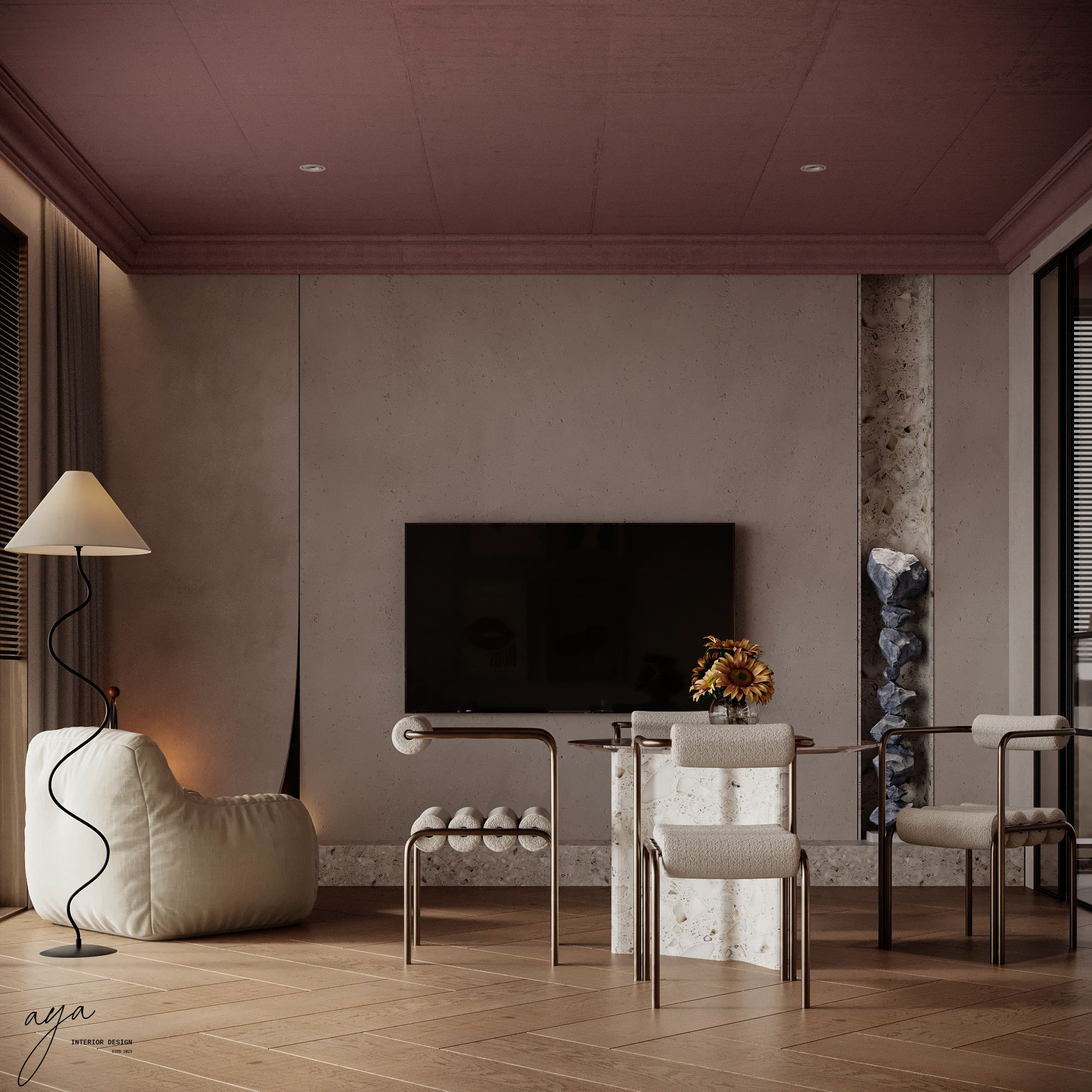 studio apartment living area-2