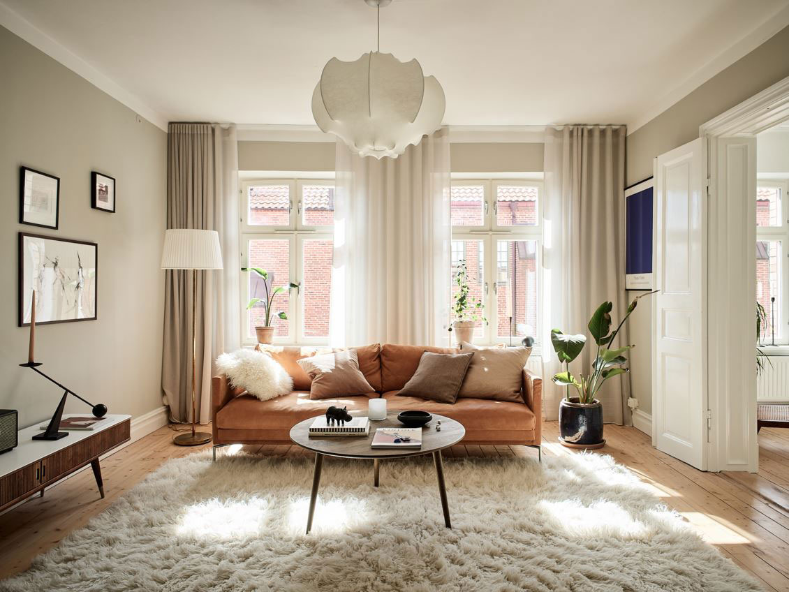 温馨舒适的斯堪的纳维亚风格公寓-1