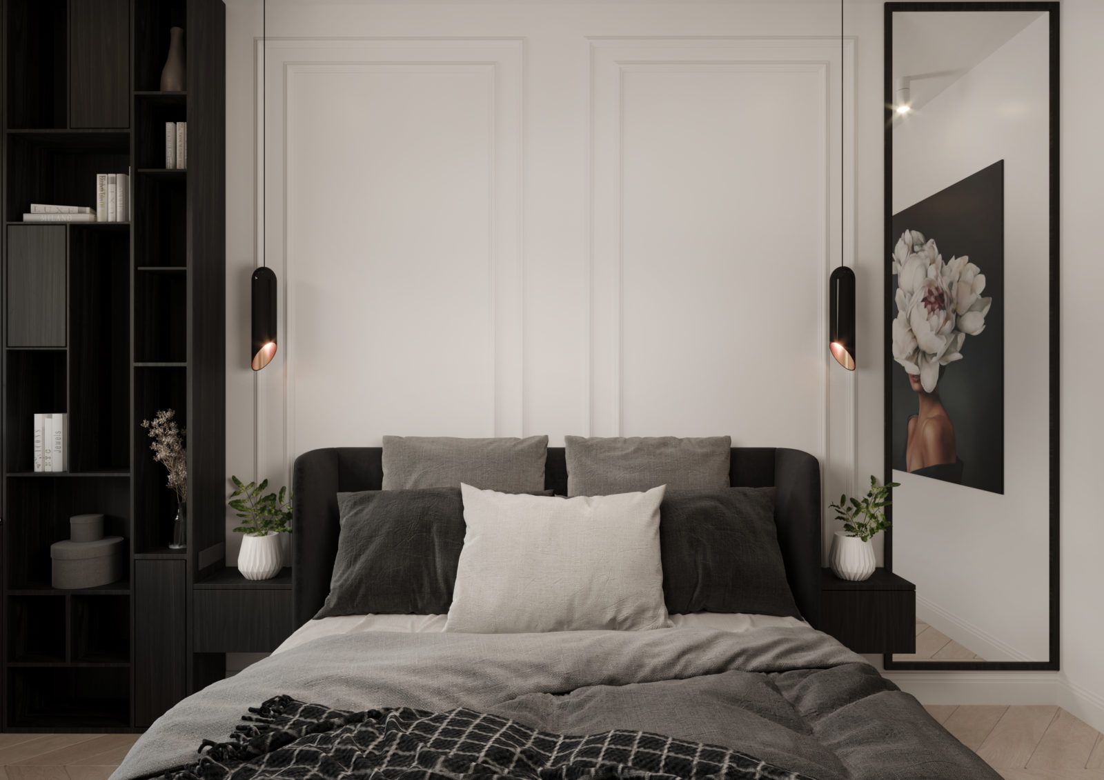 black and white  室内布置丨波兰华沙丨Katarzyna Piotrowska-53