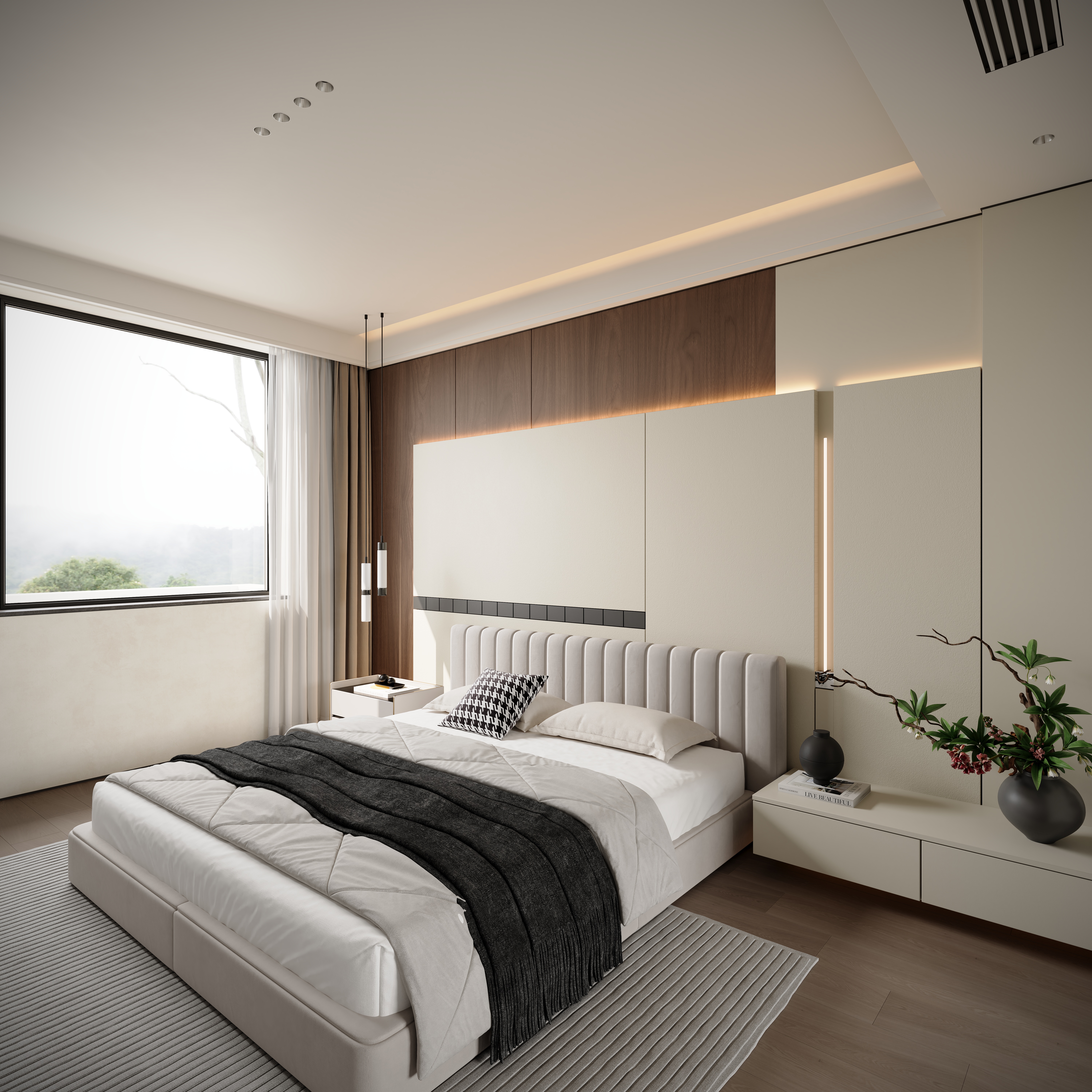 新作 现代极简挑空别墅-25