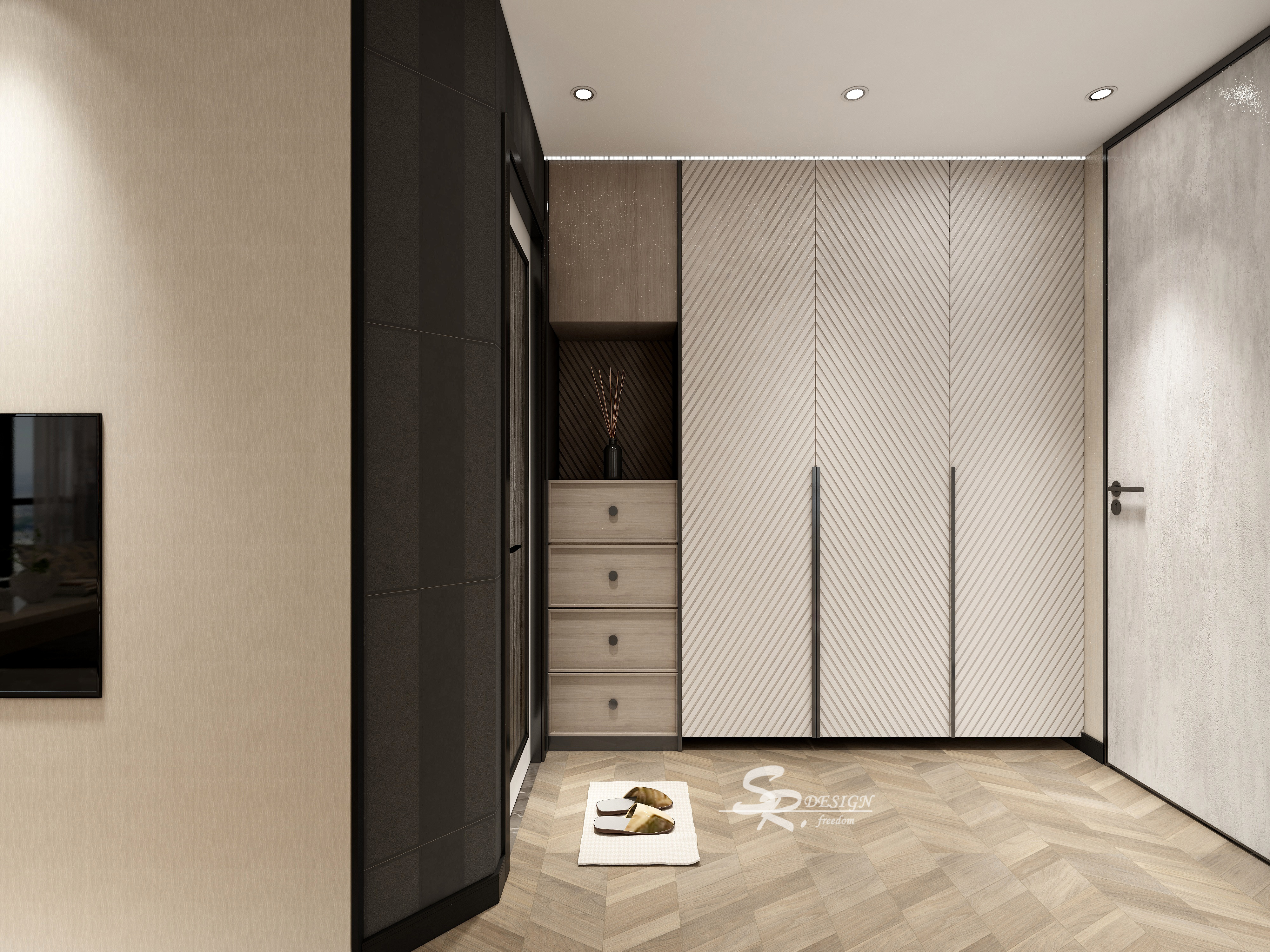 现代复古混搭风 · 96 平花繁设计样板间-35