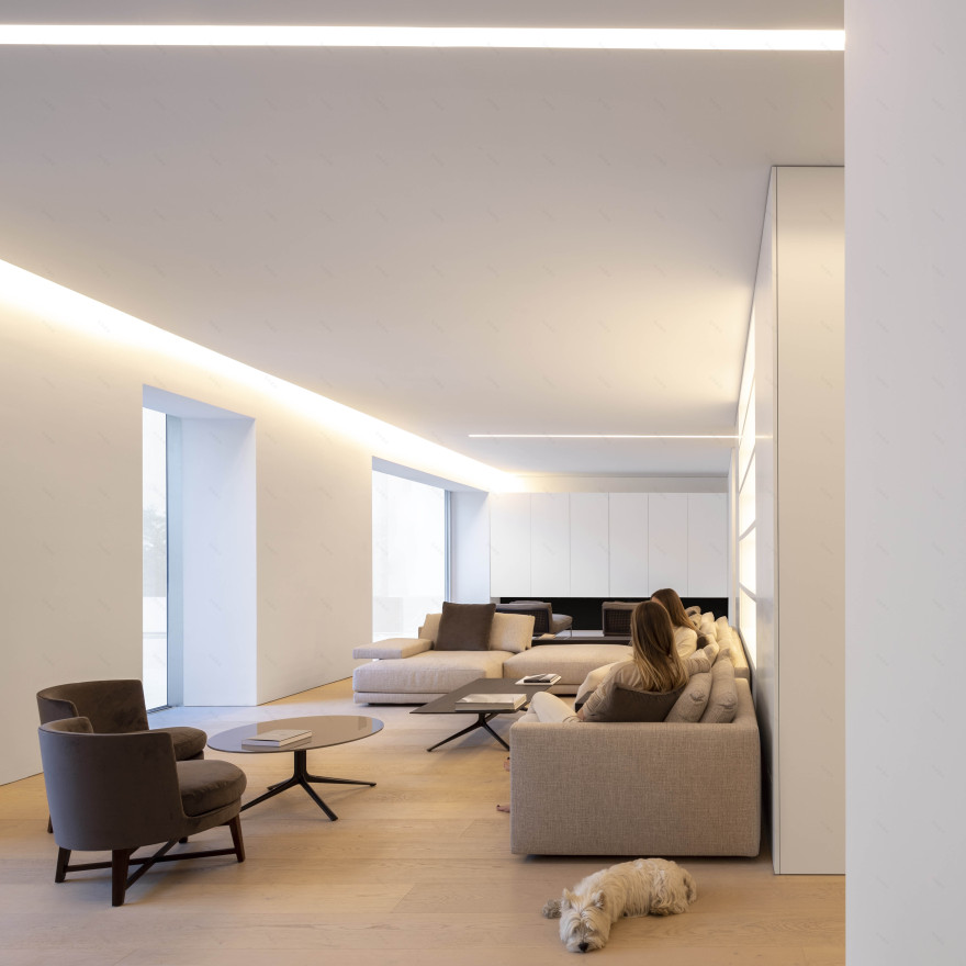 城市中心的蓝色花园别墅设计-28