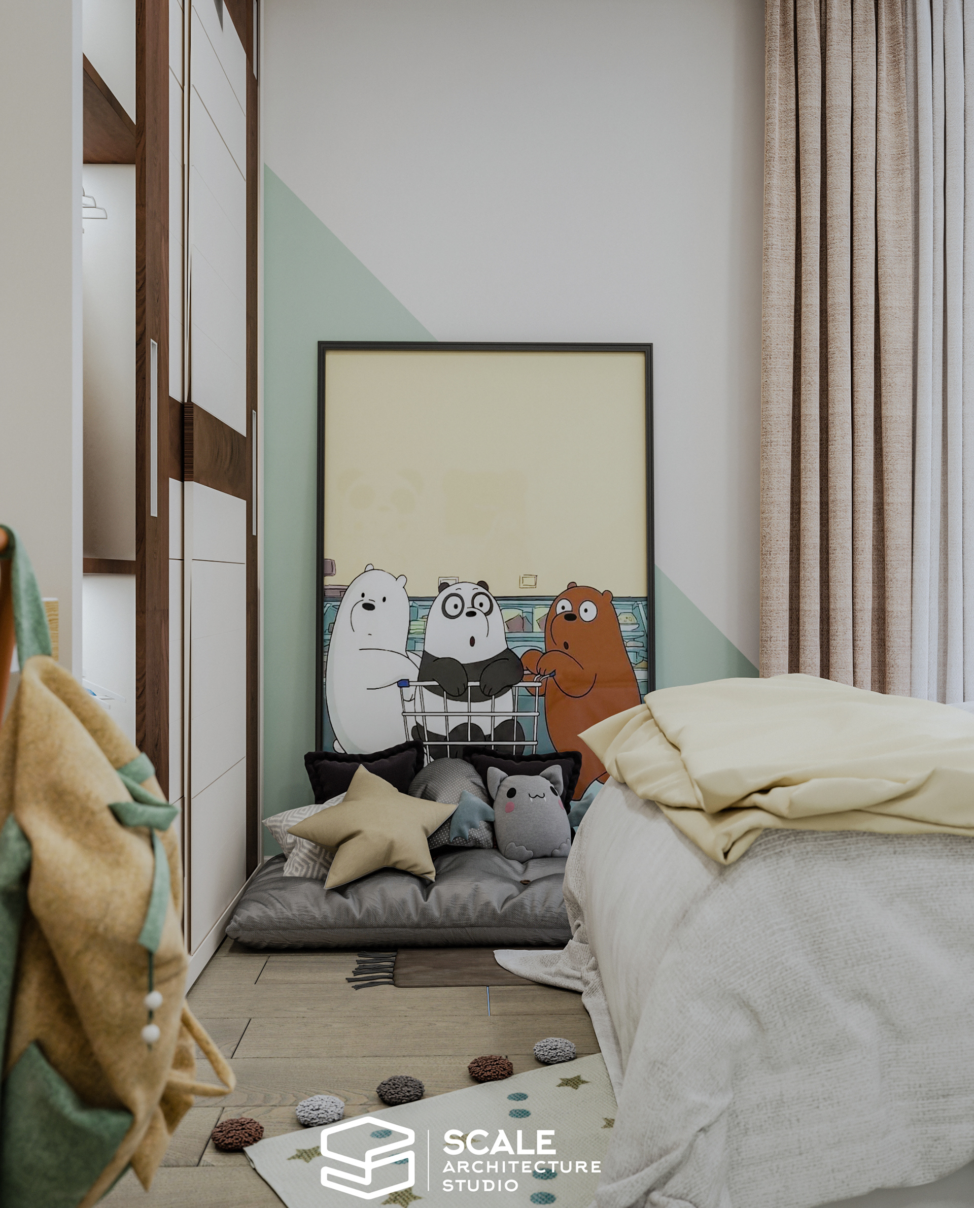 咱们裸熊儿童房风格丨Scale Architecture Studio Office-10