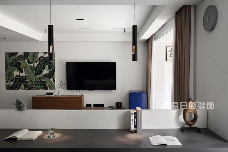 开放式多功能客厅设计,这个北欧风真全能!实拍230㎡北欧风别墅设计-28