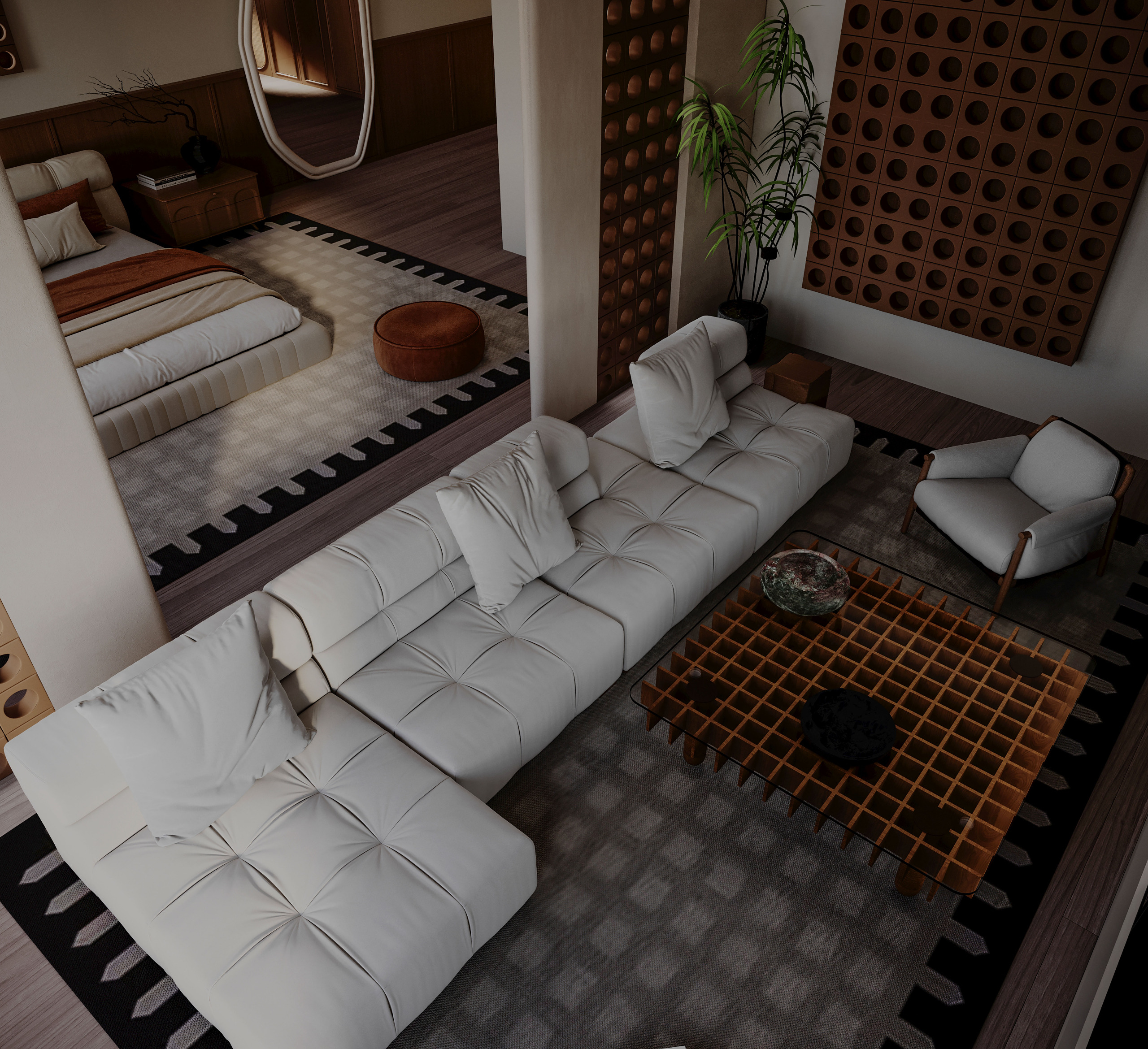 Japandi Master bedroom in Ksa-6