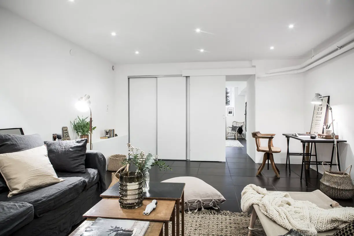 明亮宽敞的极简地下公寓-6