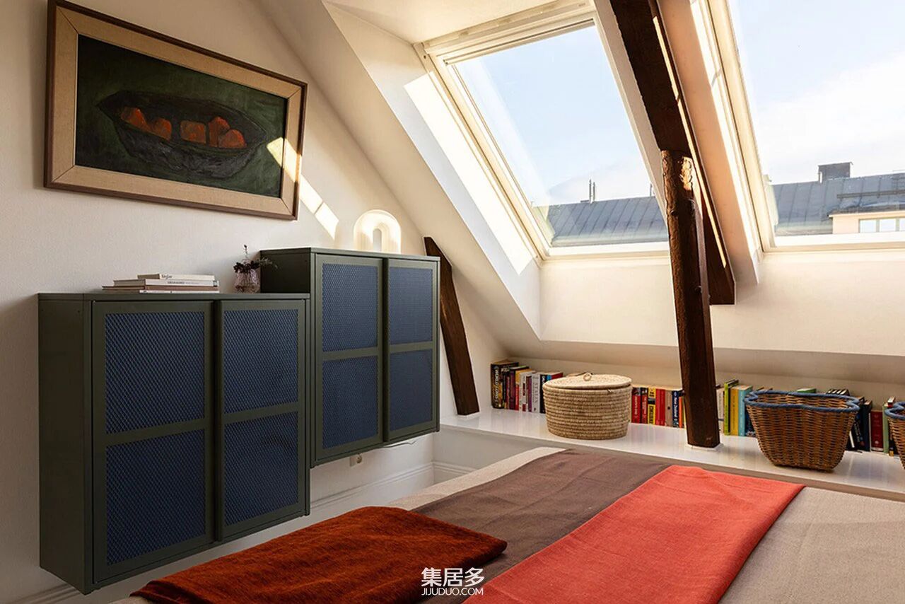 卡尔松的空中乐园:斯德哥尔摩一座洒满光的阁楼公寓丨瑞典斯德哥尔摩-19