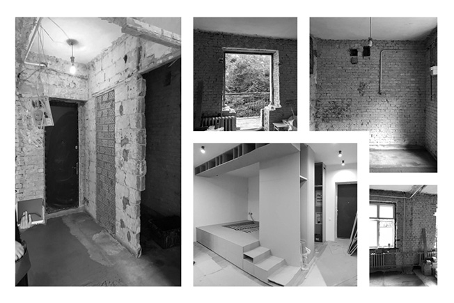 基辅市中心的一个小公寓，在开放空间内建造了一个立方体  U Concept-12