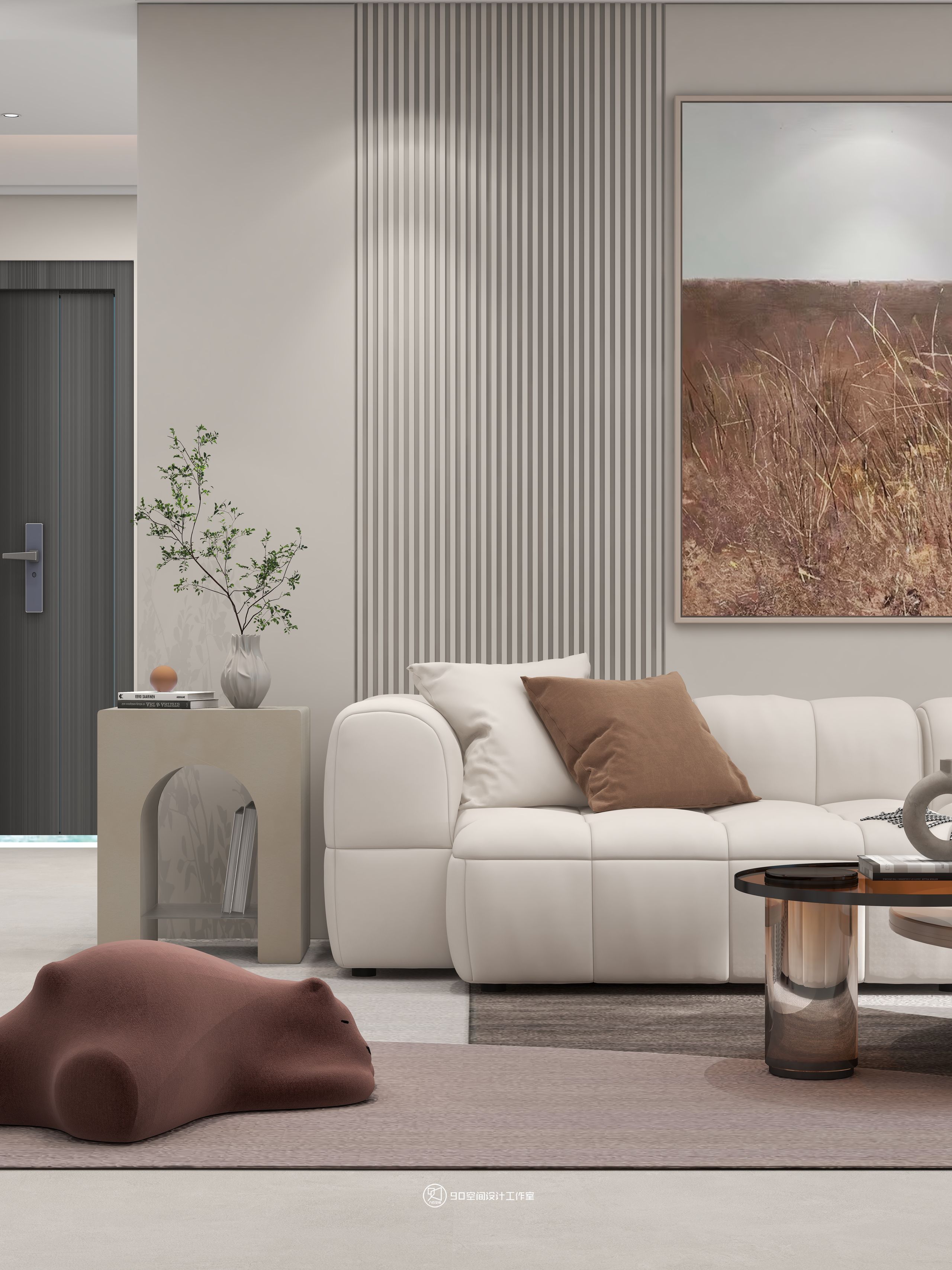 星月糖现代奶油风格丨90 空间设计-4