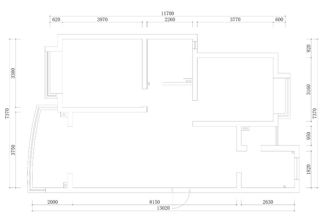 打破封闭,实现通透的两室一厅改造-2