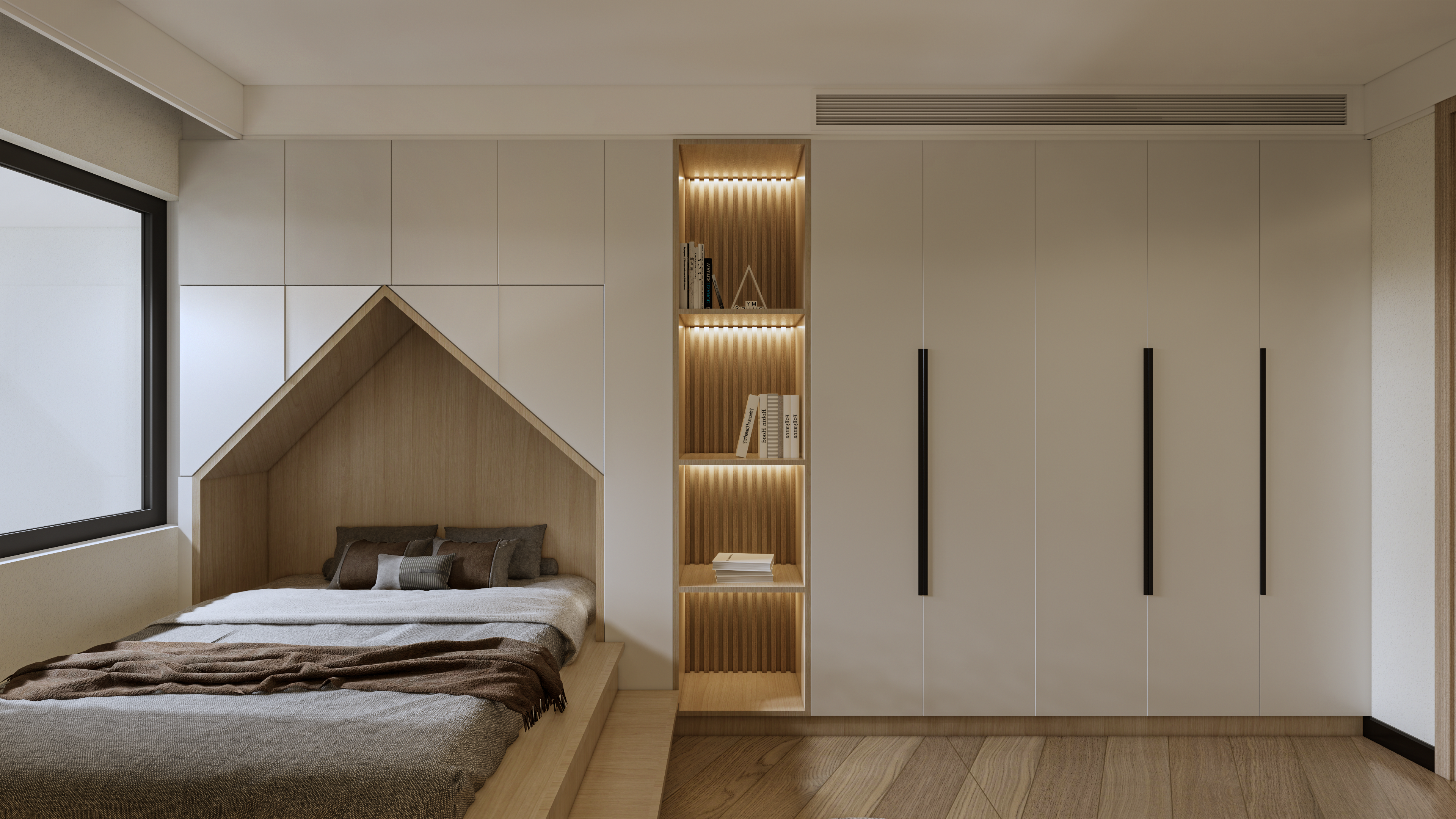 日式风80平家庭loft效果设计-13