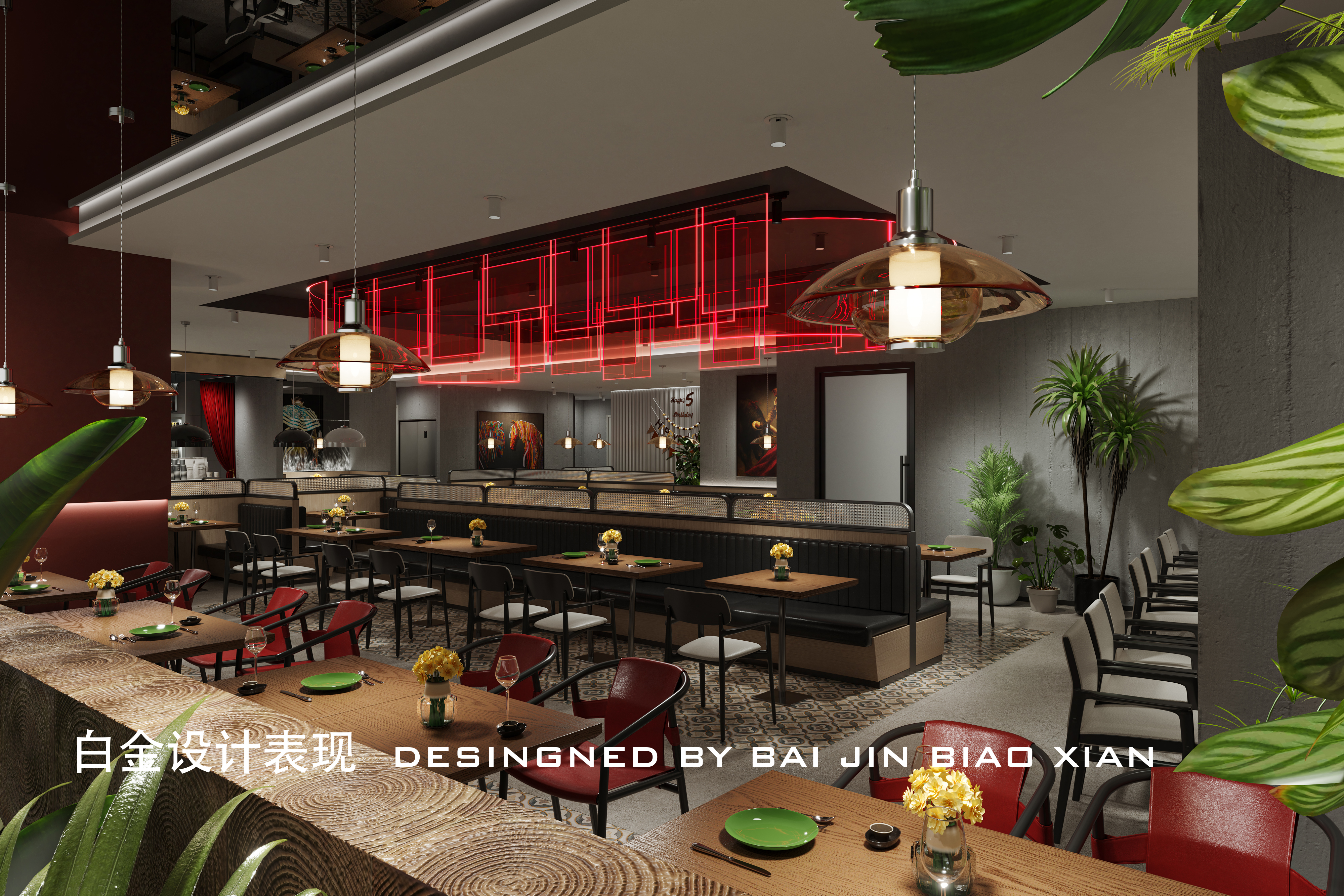 牛排餐厅 牛排店 餐饮空间 工装餐厅 餐饮店-8