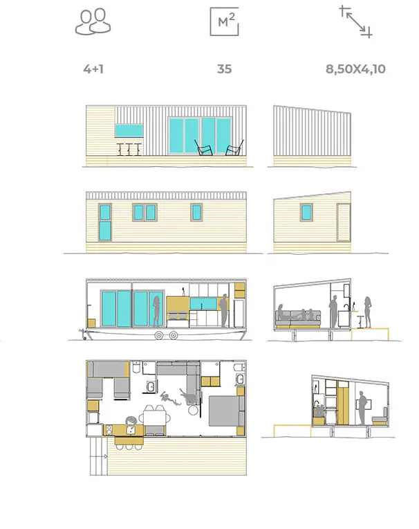 Tenzo | 舒适容纳 6 人的移动小屋-14