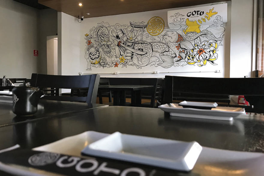 Goto 日本料理餐厅墙绘设计-2